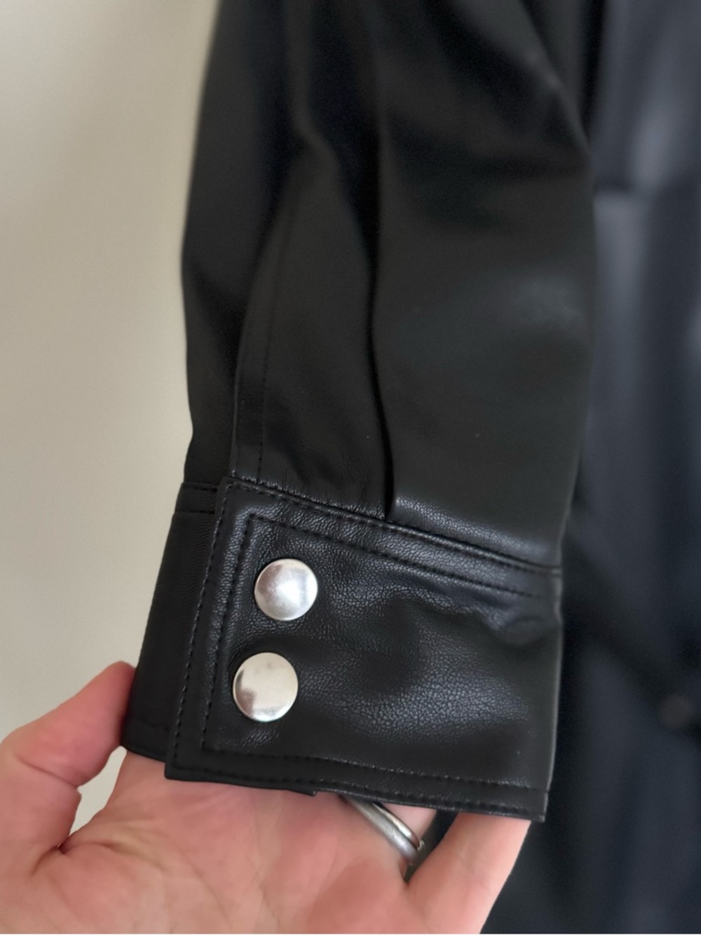 Eloquii Black Faux Leather Jacket - Picture 3 of 8